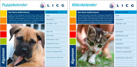 Puppy- en kittenkalender van het LICG