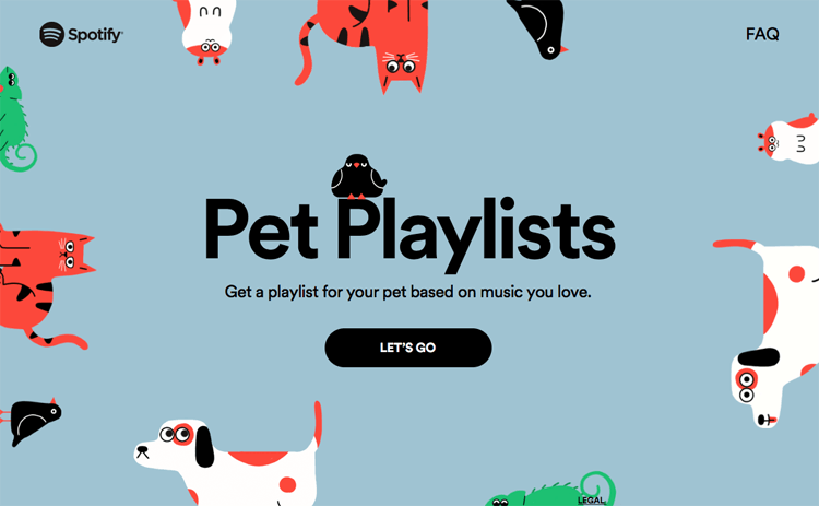 Spotify afspeellijst met muziek voor huisdieren