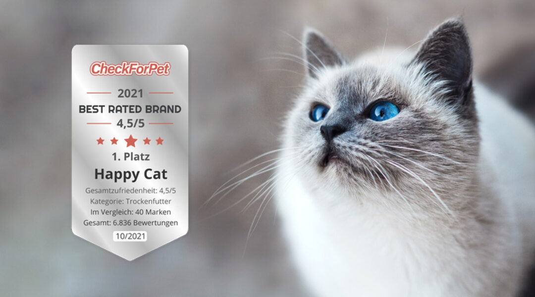 Happy Cat op nummer 1 in Top Rated Brands 2021